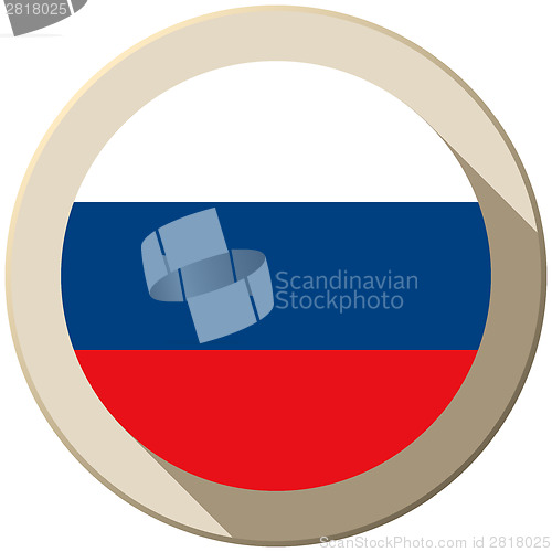 Image of Russia Flag Button Icon Modern