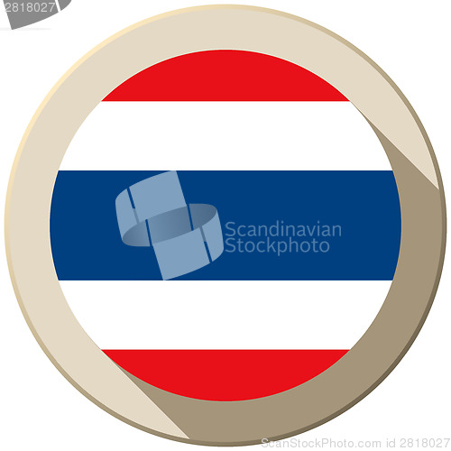 Image of Thailand Flag Button Icon Modern