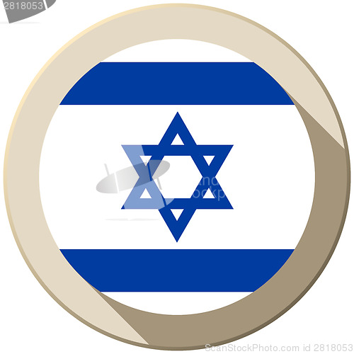 Image of Israel Flag Button Icon Modern