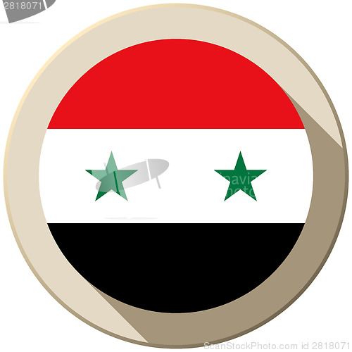 Image of Syria Flag Button Icon Modern