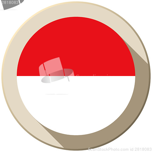 Image of Monaco Flag Button Icon Modern