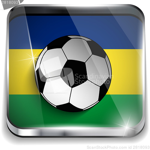 Image of Brazil Flag with Soccer Ball Background