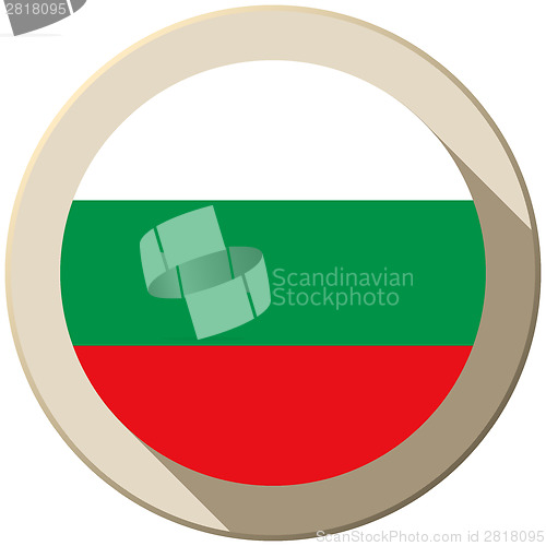 Image of Bulgaria Flag Button Icon Modern