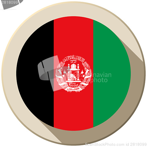 Image of Afghanistan Flag Button Icon Modern