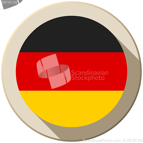 Image of Germany Flag Button Icon Modern