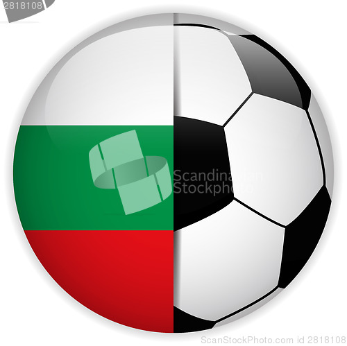 Image of Bulgaria Flag with Soccer Ball Background
