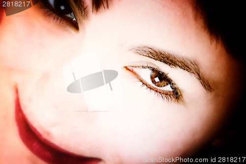Image of Beautiful young woman face. 