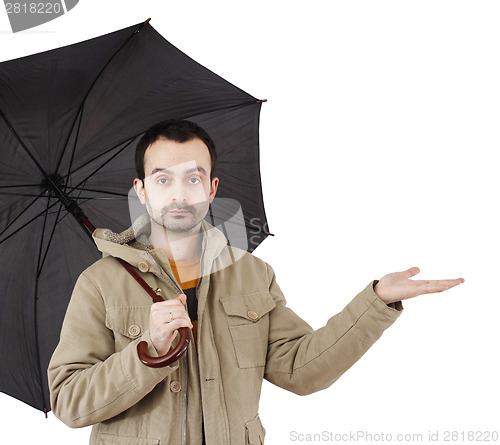 Image of Man with umbrella