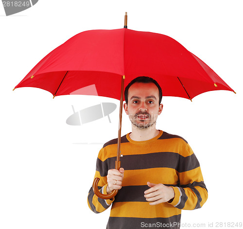 Image of Man with umbrella