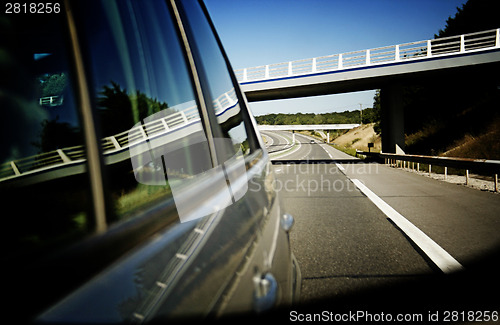 Image of Car mirror reflection