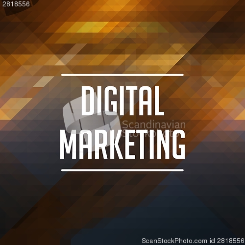 Image of Digital Marketing Concept. Retro Label Design.