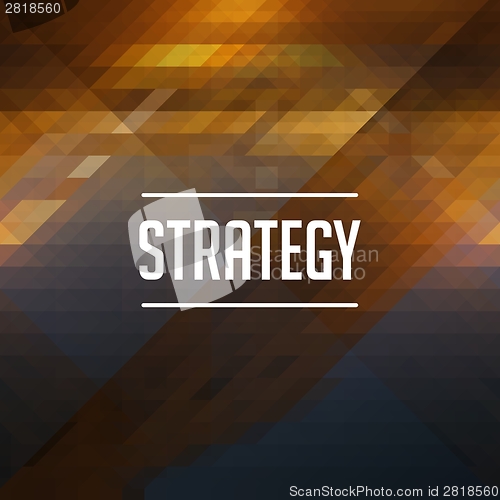 Image of Strategy Concept. Retro Label Design.