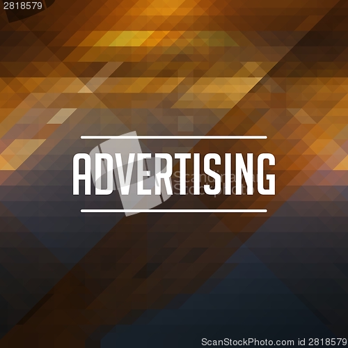 Image of Advertising Concept. Retro Label Design.