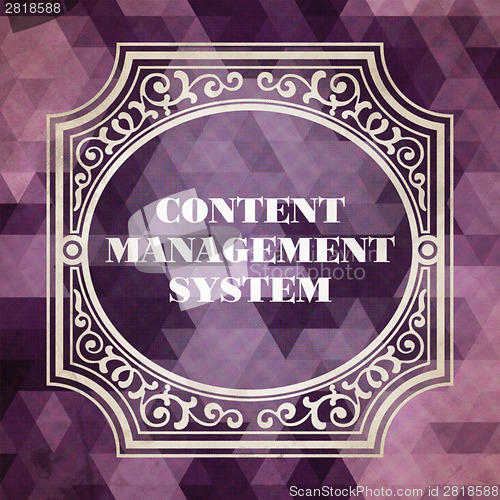 Image of Content Management System. Vintage design.