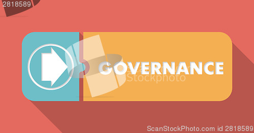 Image of Governance on Scarlet in Flat Design.