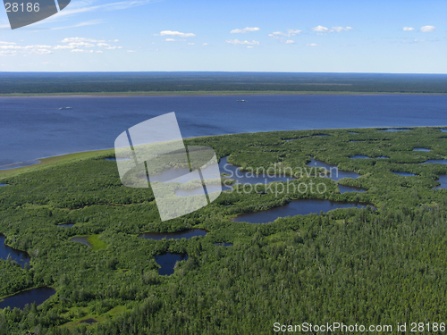 Image of Aerial view on Yenisei river