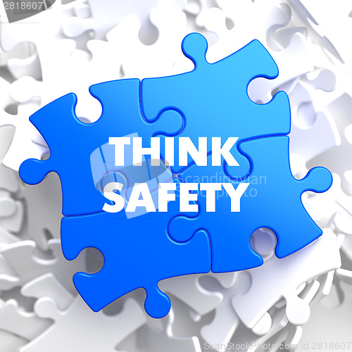 Image of Think Safety on Blue Puzzle.