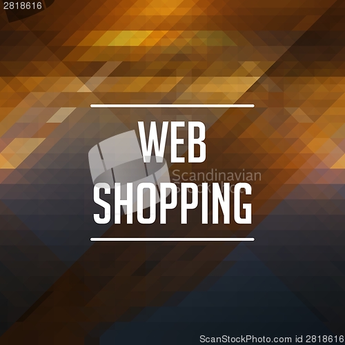 Image of Web Shopping Concept. Retro Label Design.