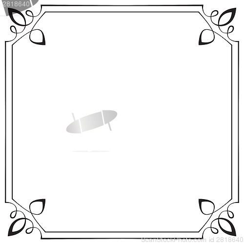 Image of frame. Element for design in retro style