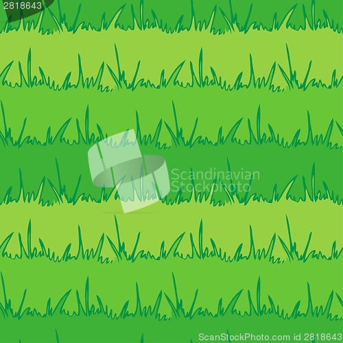 Image of Seamless vegetation background. Green grass. vector