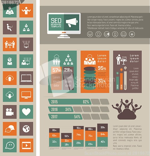 Image of Social Media Infographic Template.