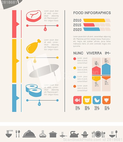 Image of Food Infographic Template.