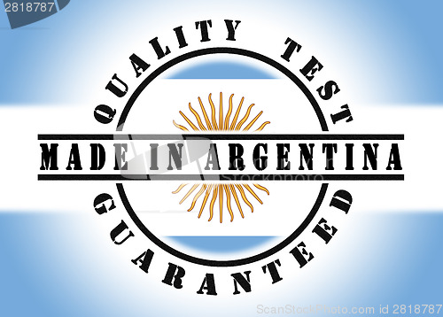 Image of Quality test guaranteed stamp 