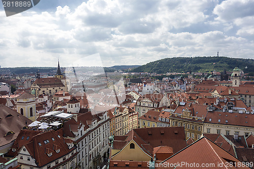 Image of Red roof of buildings in Prague 