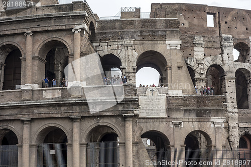 Image of view of famous ancient Colosseum in Rome