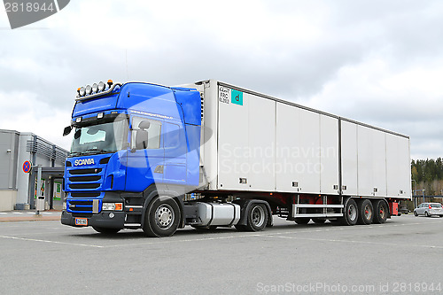 Image of Blue Scania R440 Trailer Truck