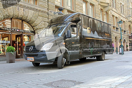 Image of UPS Delivery Truck in Helsinki, Finland