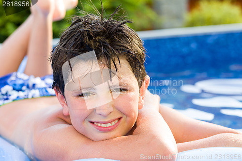 Image of Boy in swimming pool