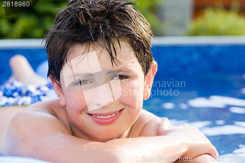 Image of Boy in swimming pool