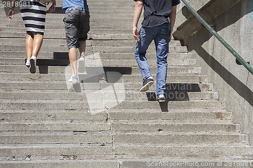 Image of Climbing on stairs