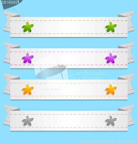 Image of Abstract vector ribbons