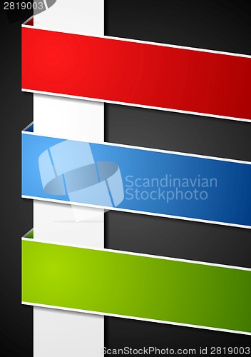 Image of Abstract paper bright banners