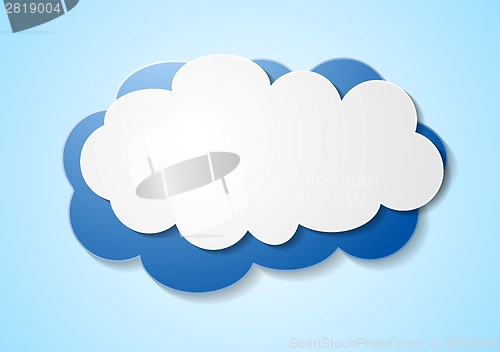 Image of Paper elegant cloud sticker