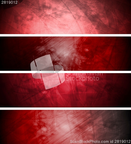Image of Red textural backgrounds set