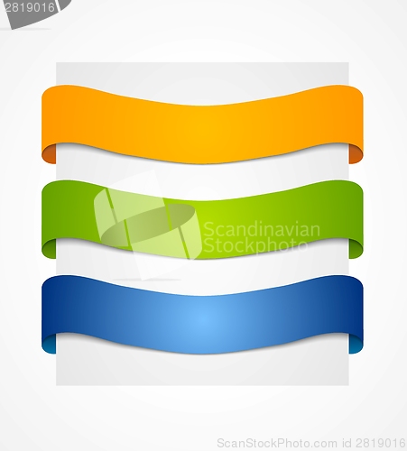 Image of Bright vector ribbons