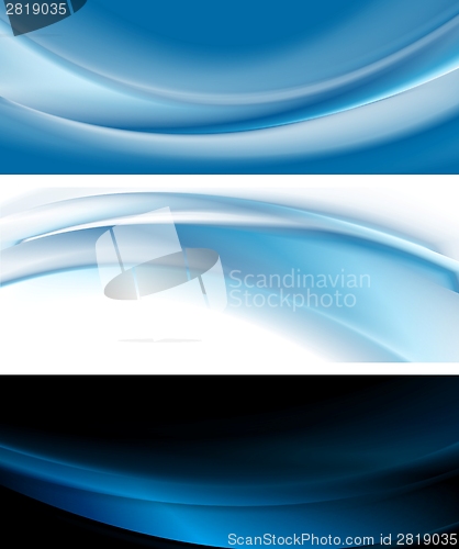 Image of Bright blue banners