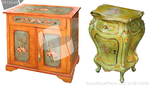 Image of Old painted cabinets