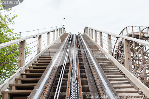 Image of Large wooden rollercoaster