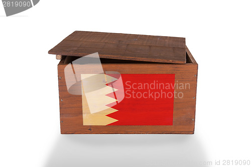 Image of Wooden crate isolated on a white background