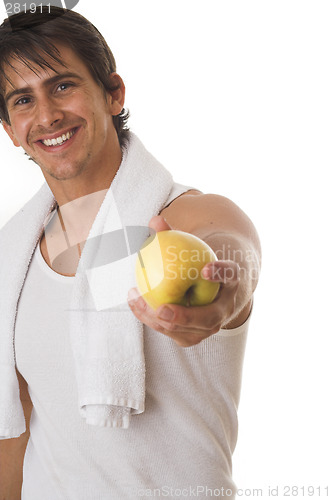 Image of holding an apple