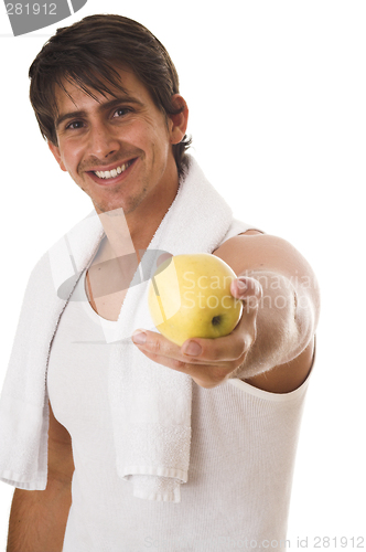Image of holding an apple