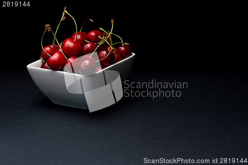 Image of  Bowl of Cherries on dark background