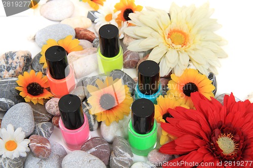 Image of nail polish isolated on the white background