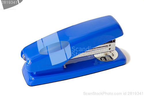 Image of Stapler for papers of bright blue color