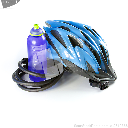 Image of A Biking Helmet Against a White Background