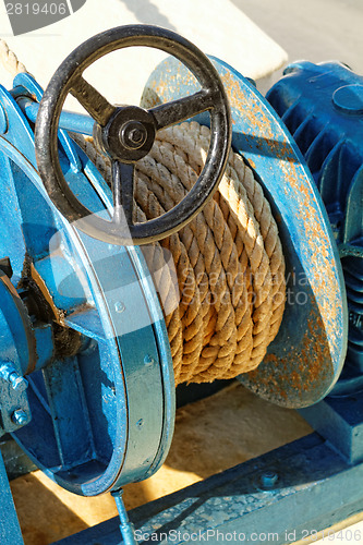 Image of Blue anchor motor winding